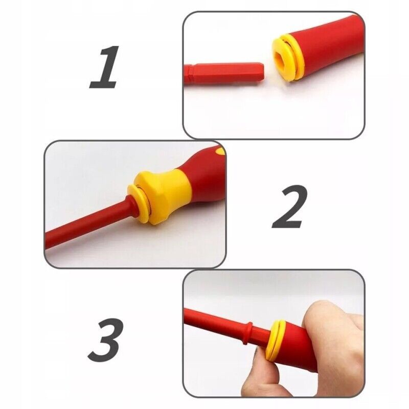 500V Insulated Electrician Screwdriver Set 10 PC All-in-One Magnetic Tip
