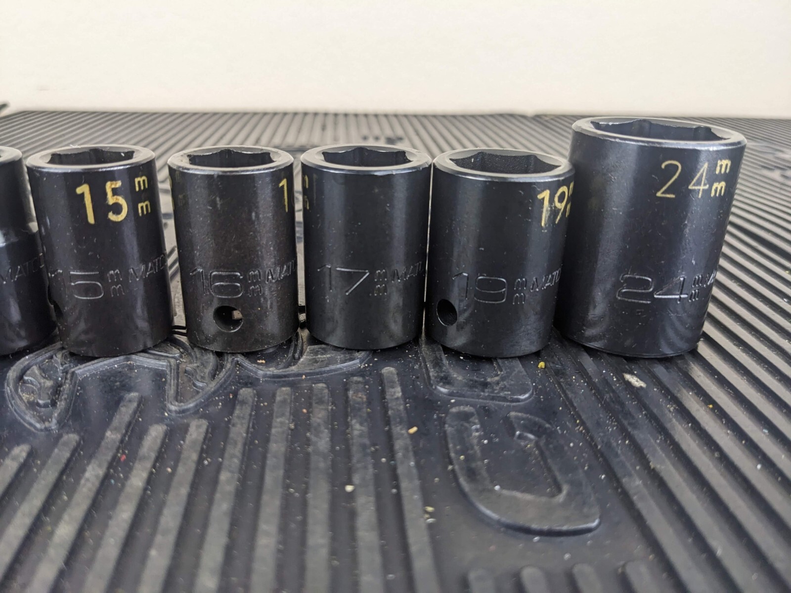#aw458 MATCO Tools 1/2″ Drive METRIC 6 POINT IMPACT SOCKET SET