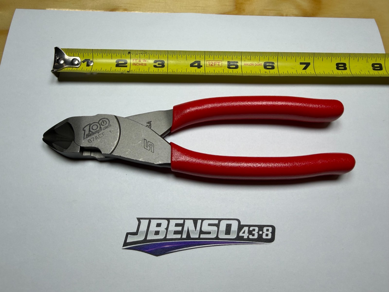 Snap-on Tools RARE 100th ANNIVERSARY 7″ Soft Grip Diagonal Cutter Pliers 87ACFCE
