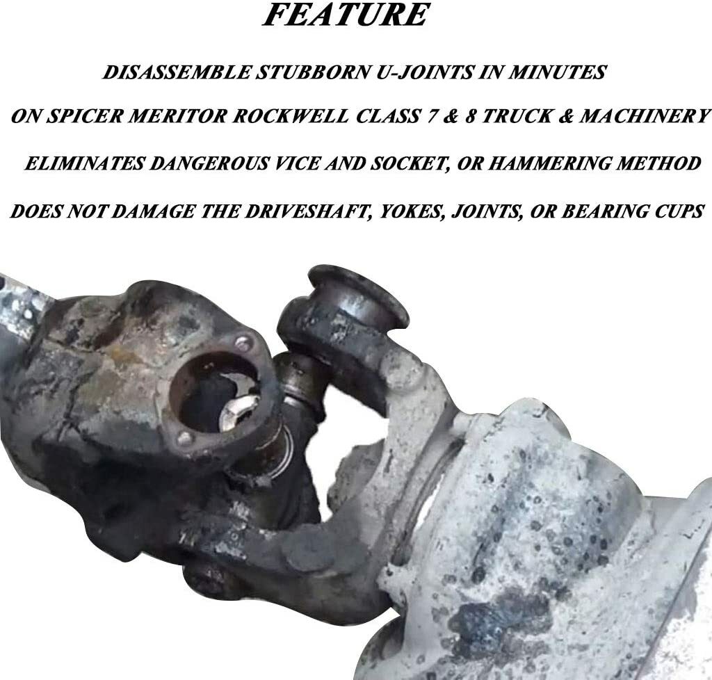 10102 U-Joint Puller & 5192 Bearing Cup Tool for Class 6-8 Trucks Heavy Duty