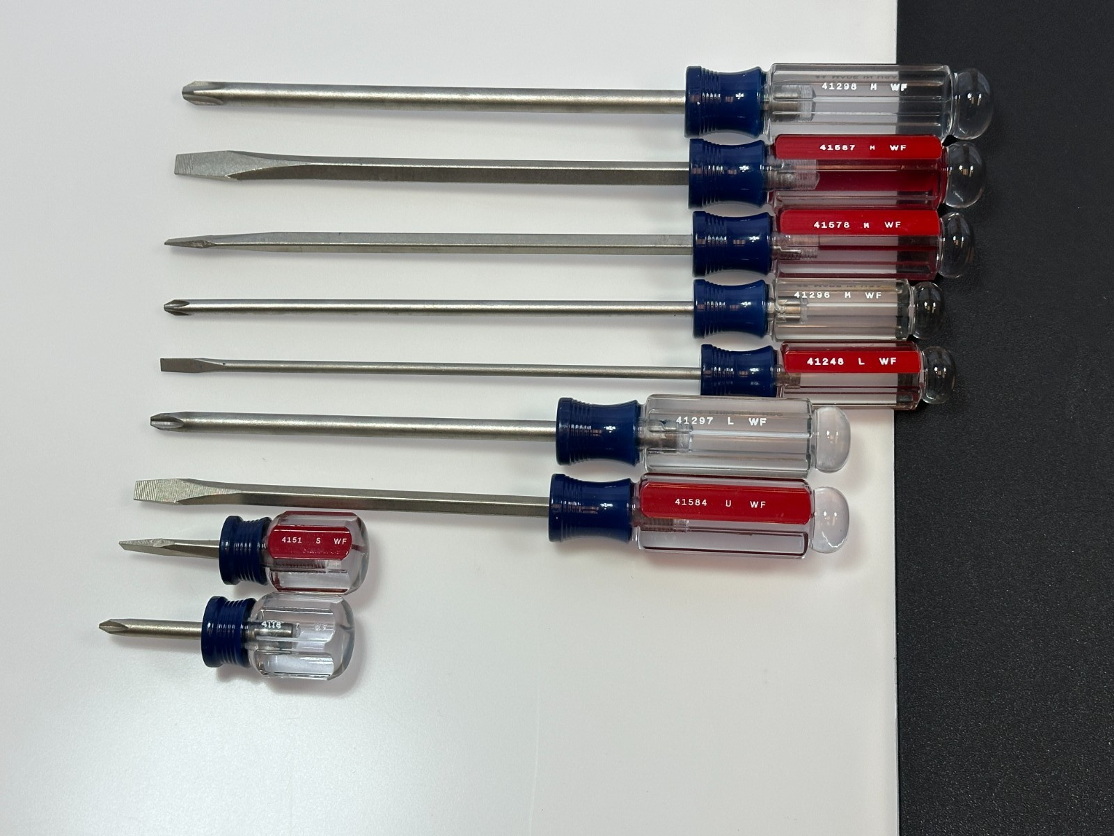 🇺🇸 Craftsman USA WF 9pc Phillips & Flat Slotted Screwdriver Set, NEW OLD STOCK