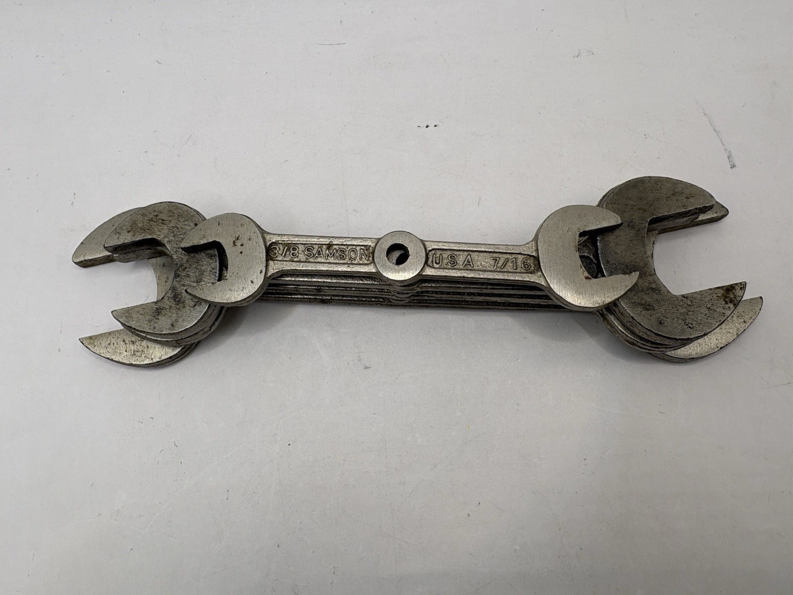 Samson Double Ended Open Wrench Set USA 3/8 7/16 5/8 3/4 13/16 7/8