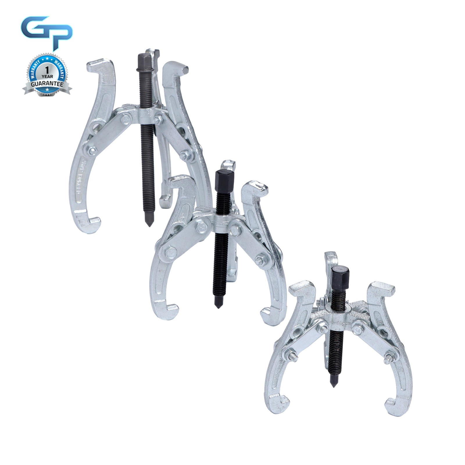 3 Pcs 3″4″6″ Three Jaw Gear Puller Set Bearing Puller Auto Mechanic Gear Pulley