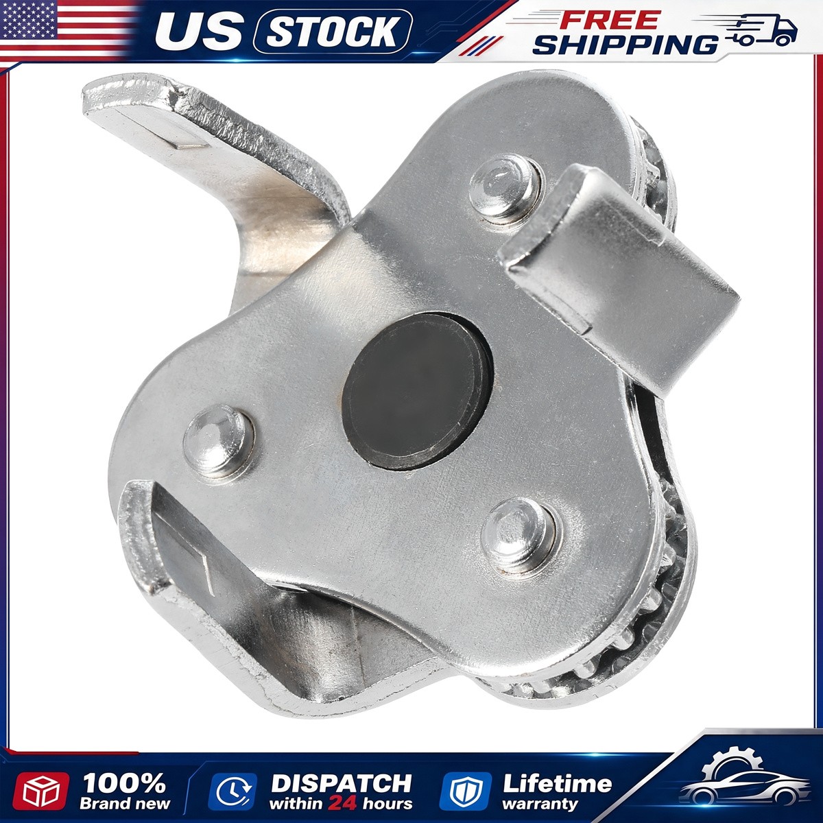 Heavy Duty Oil Filter Removal Tool 3-Jaw Non-Slip Grip 2-Way w/Adapter for Cars