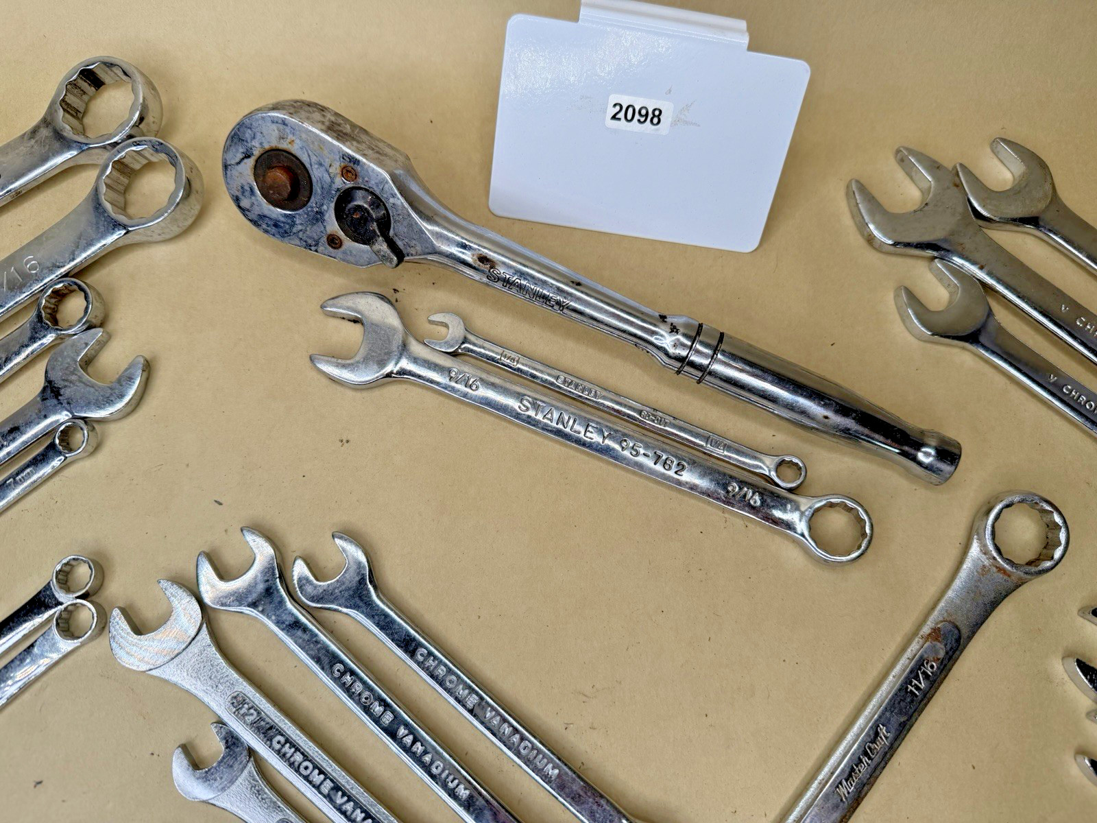 28 Pc Mixed Wrench Tool Lot Husky Craftsman Stanley Mastercraft Hyper Tough Chro