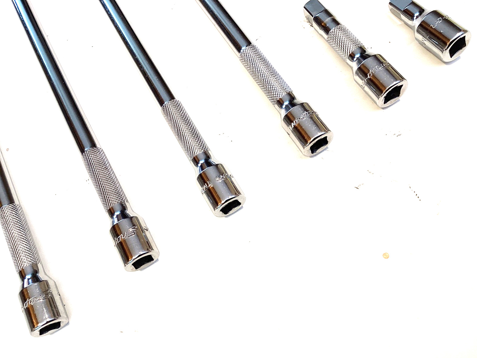Snap On USA 106BTMX NEW 6 Piece 1/4” Drive Knurled Chrome Socket Extension Set