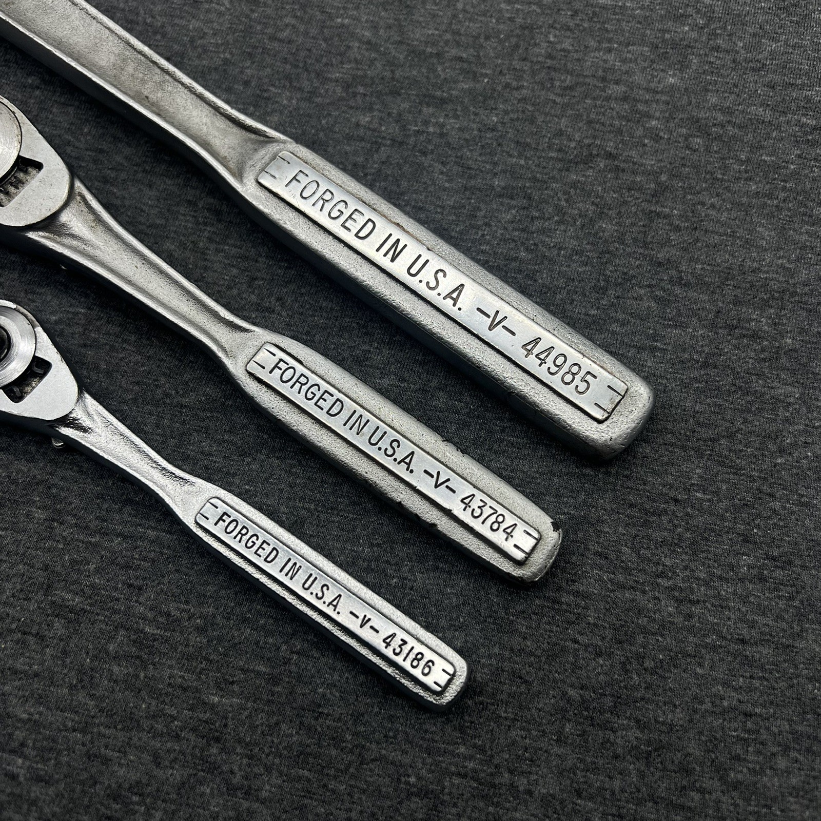Vintage Craftsman 3pc Ratchet Set 1/2”, 3/8” & 1/4”Drive V Series USA