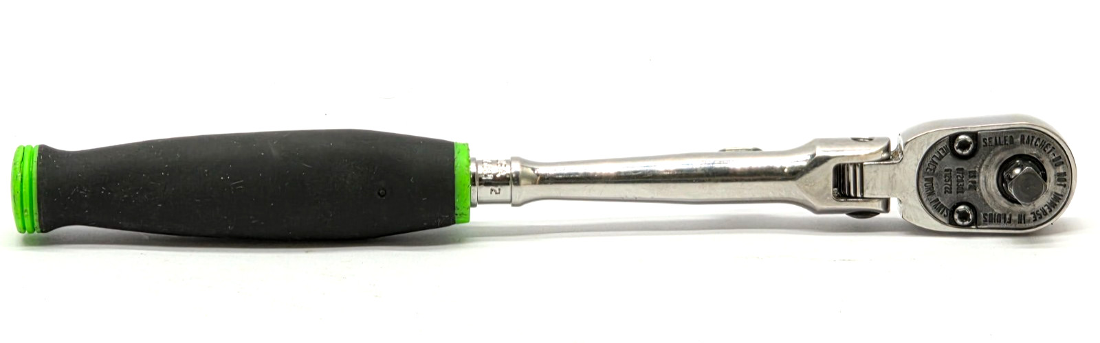 SNAP ON TOOLS USA THLX72G 1/4 Dr Dual 80 Locking Flex Head Ratchet Green