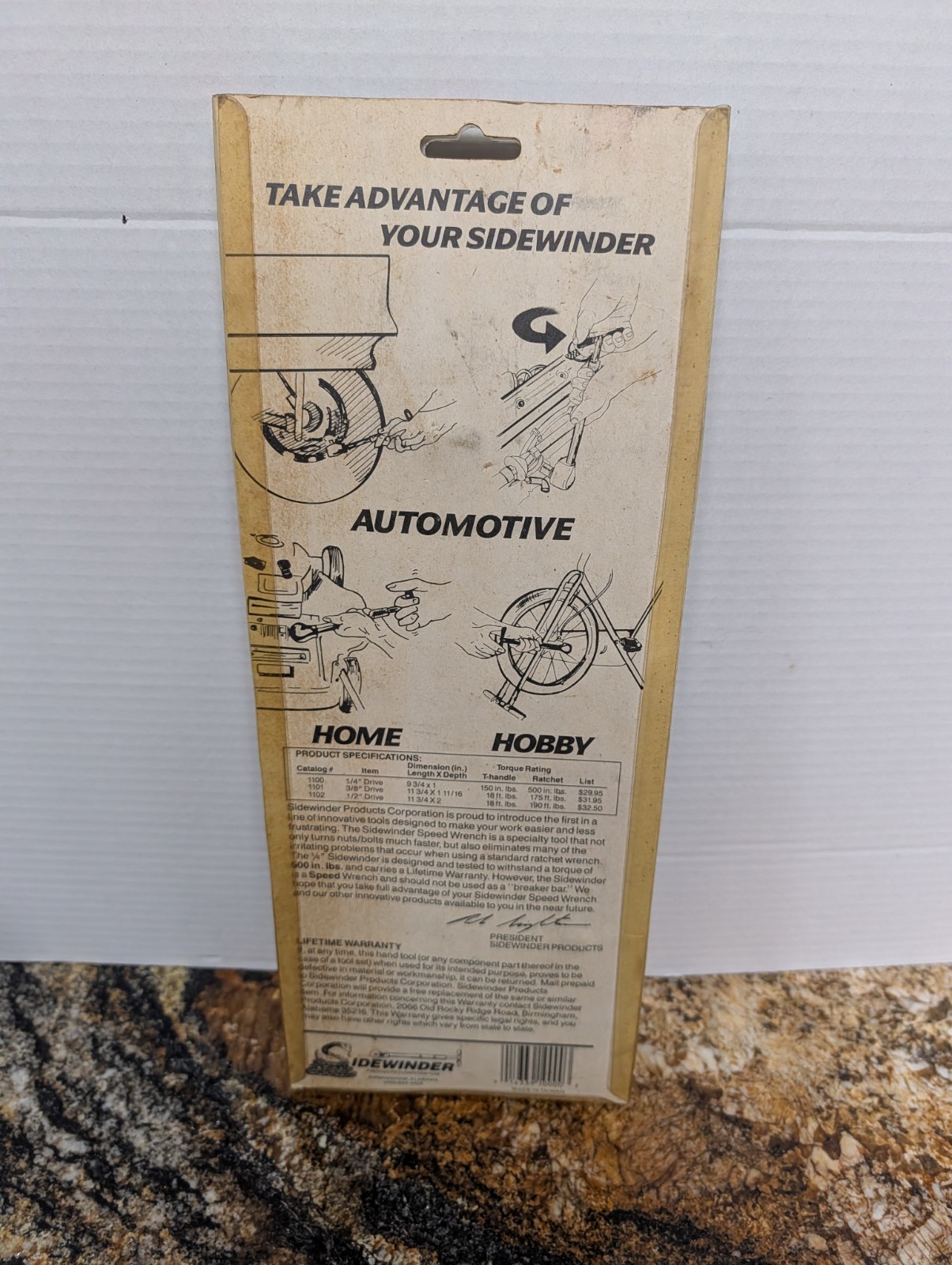 Vintage Sidewinder Speedwrench 1/4 In NIB