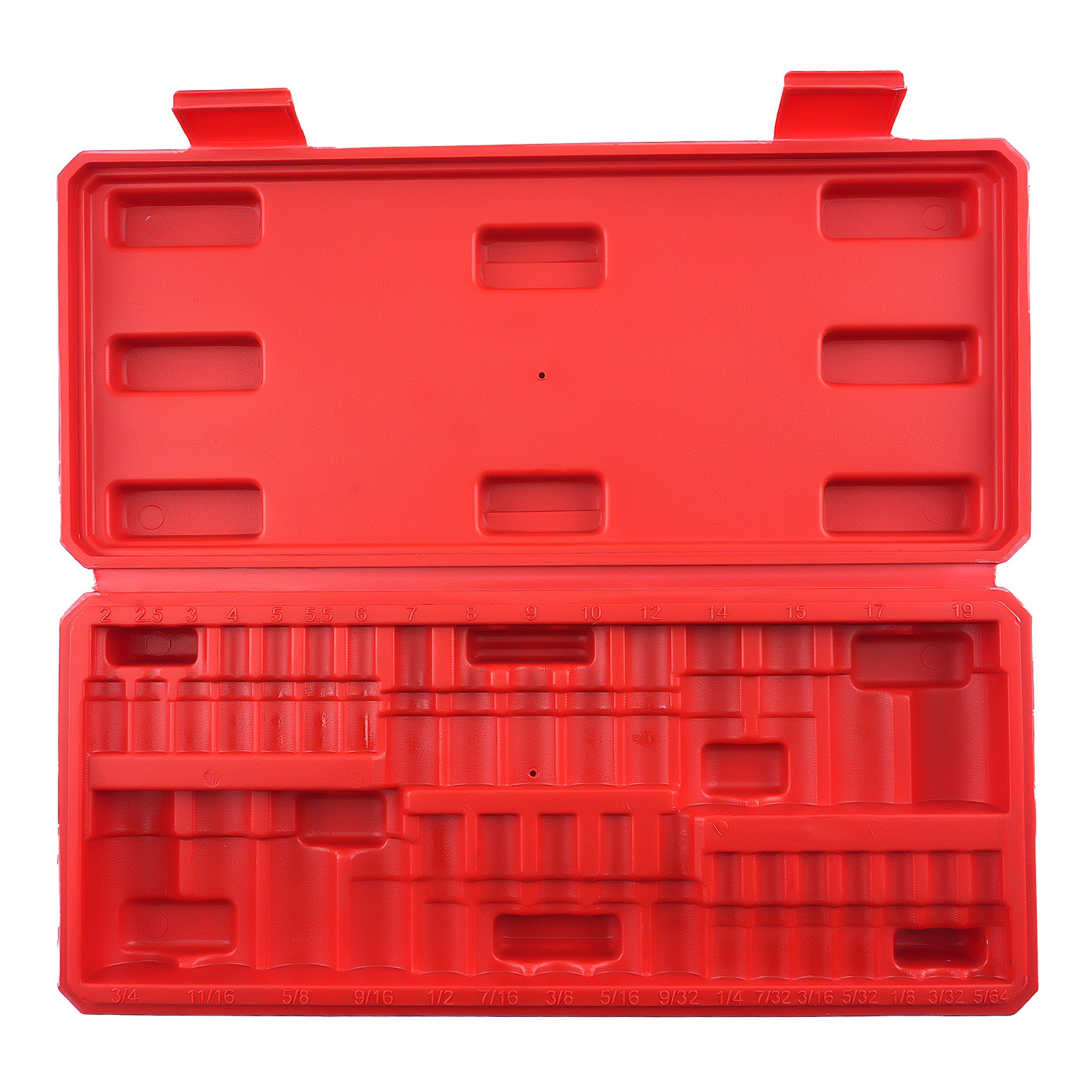 Hex Bit Socket Set 32 Pieces 1/4 3/8 1/2 in S2 Steel Metric Imperial
