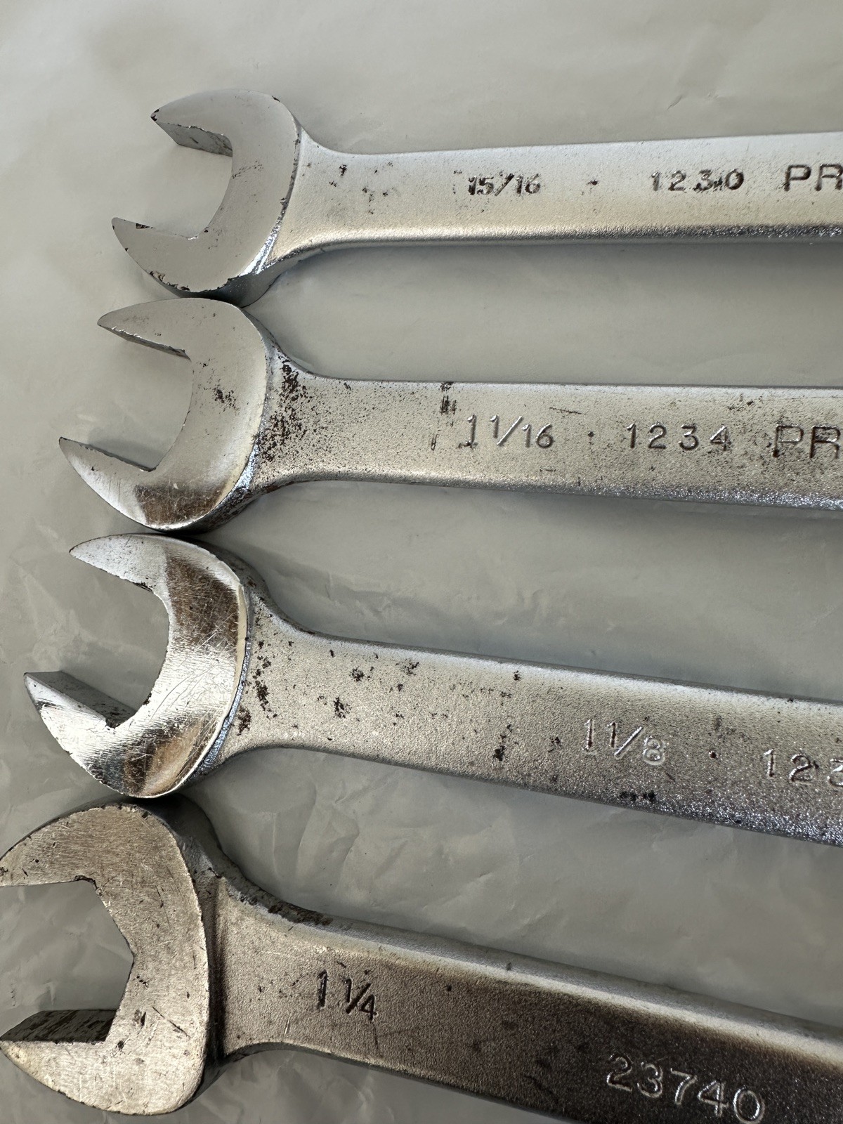 PROTO Professional Jumbo Combination Wrenches + Bonney (4) 15/16 1-1/4″ USA