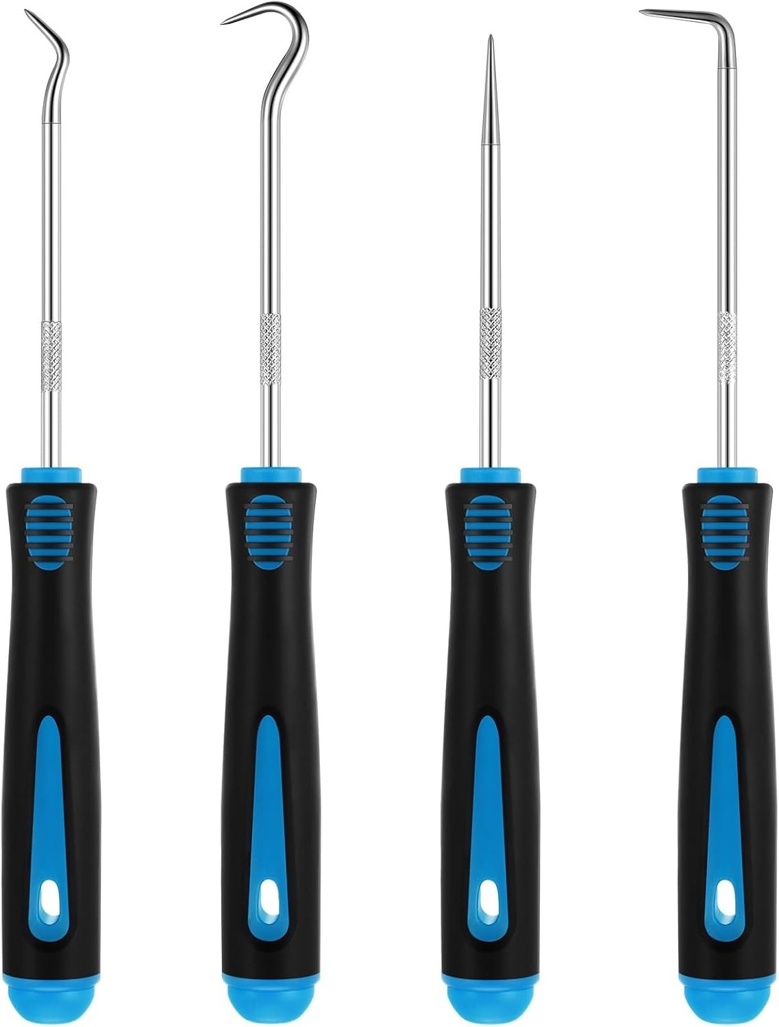 Versatile 4-Pcs Hook and Pick Tool Set with Non-Slip Grip – 6.5 inch Light Blue