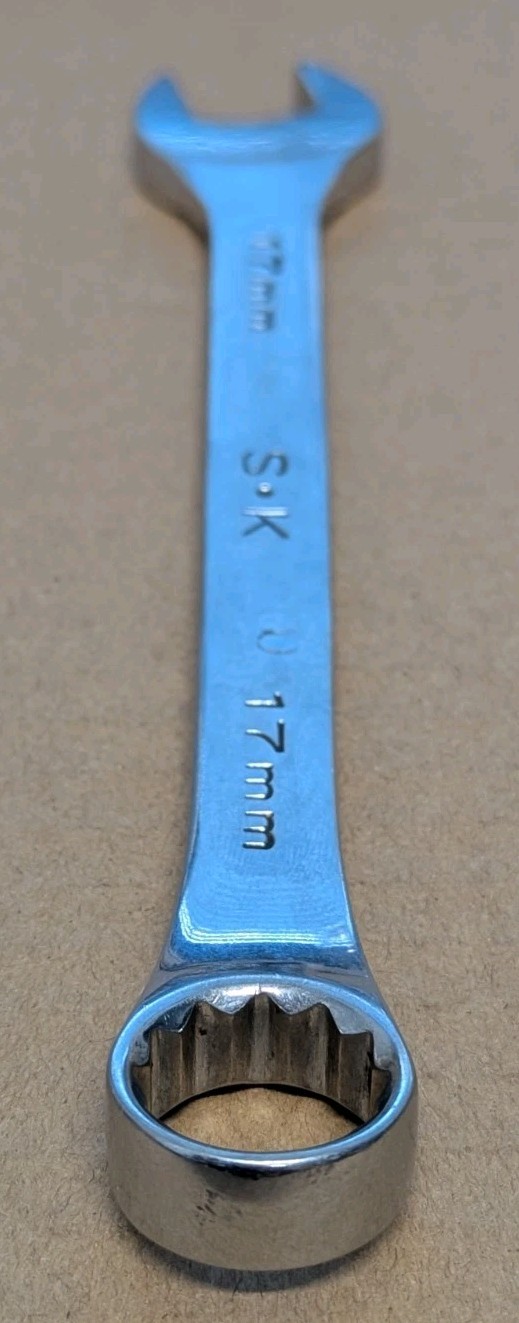 S-K Tools 88317 17mm 12-Point Metric Combination Wrench SuperKrome USA