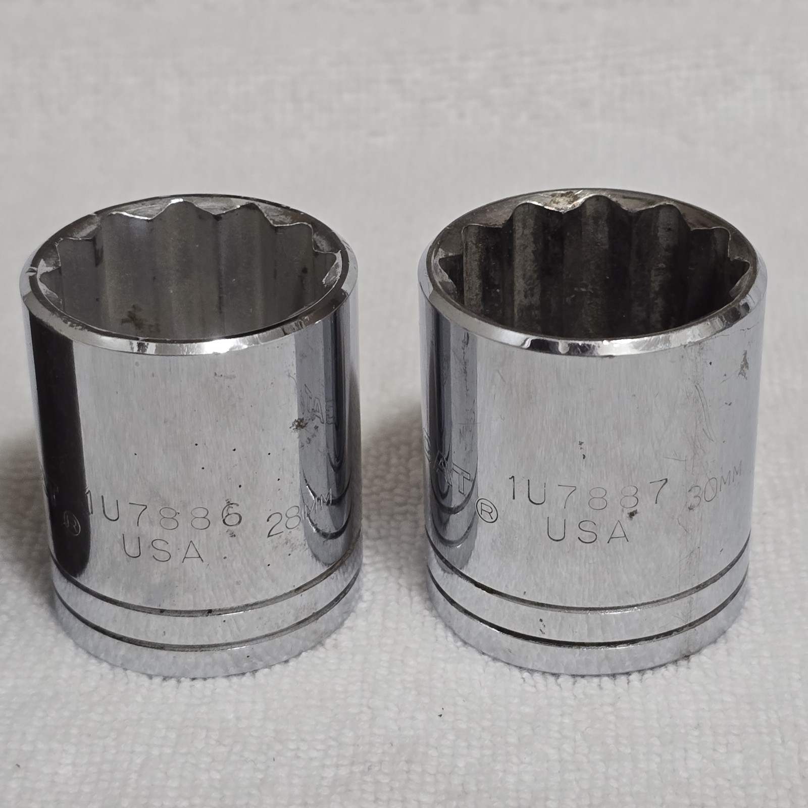 VTG Caterpillar USA 1/2″ Drive Metric Socket Lot 1U Series & Adapter MIXED LOT