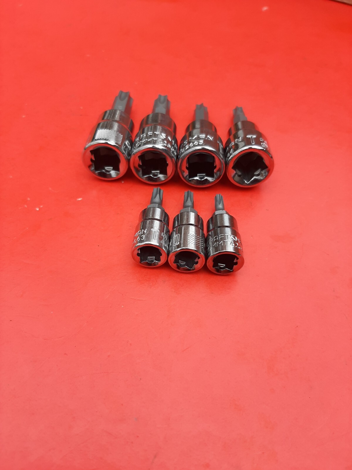 NEW CRAFTSMAN TOOLS 7 Piece 1/4 & 3/8″ Drive Torx Star Bit Driver Socket Set