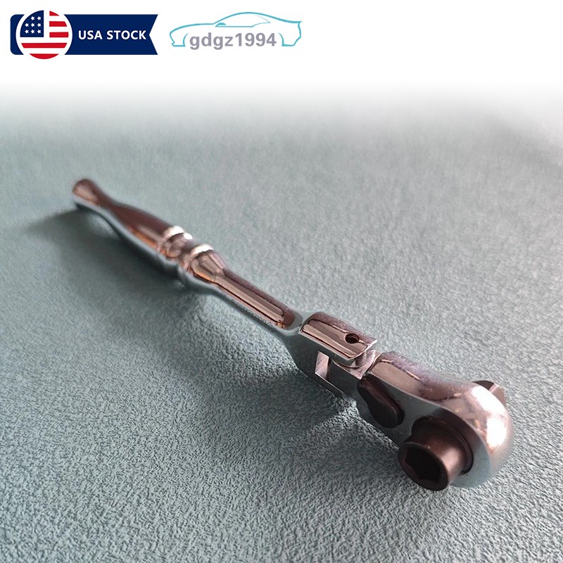 1/4″in Drive Ratchet Handle Socket Wrench 2 in 1 Flexible Head Ratchet 72 Tooth