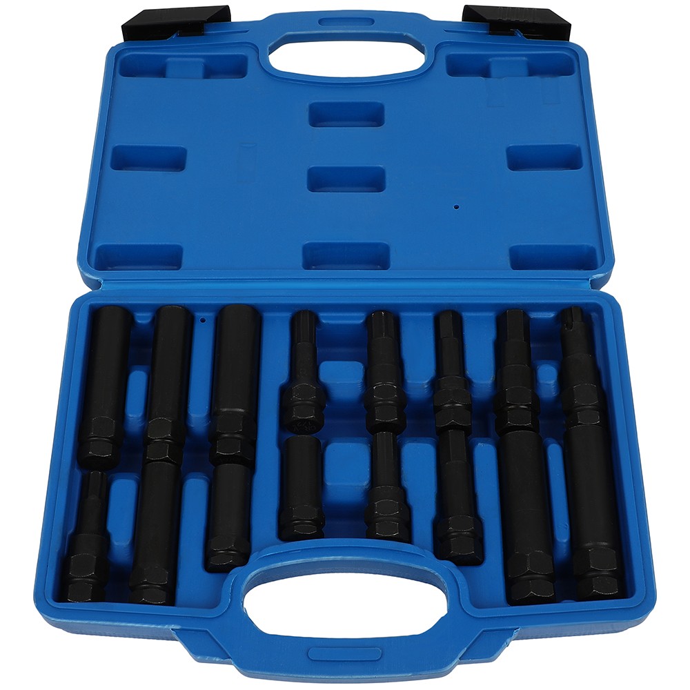 16pcs Locking Lug Nut Master Set Wheel Lock Key Removal Tool Kit double hex-head