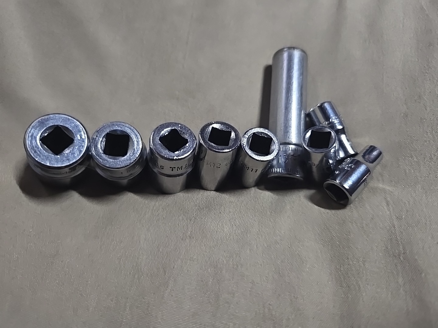 Snap-On Tools TM6-18 9/16in 1/4” Drive 6-Point Shallow Socket (Set Of 9)