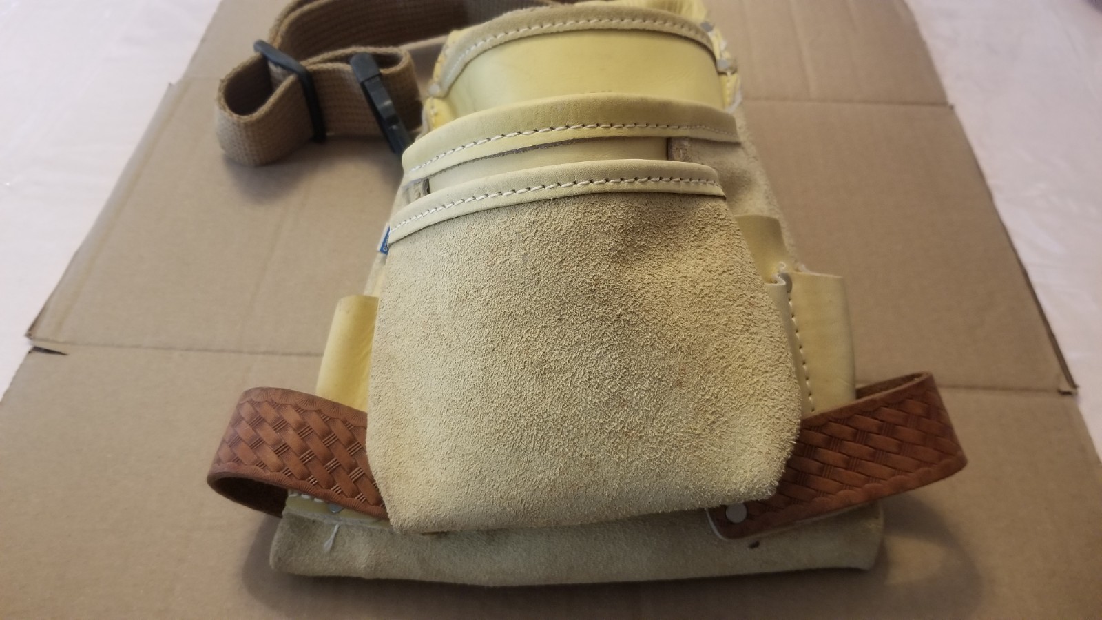 Vintage Craftsman 9_37542 Leather Utility Nail Tool Bag , VGC