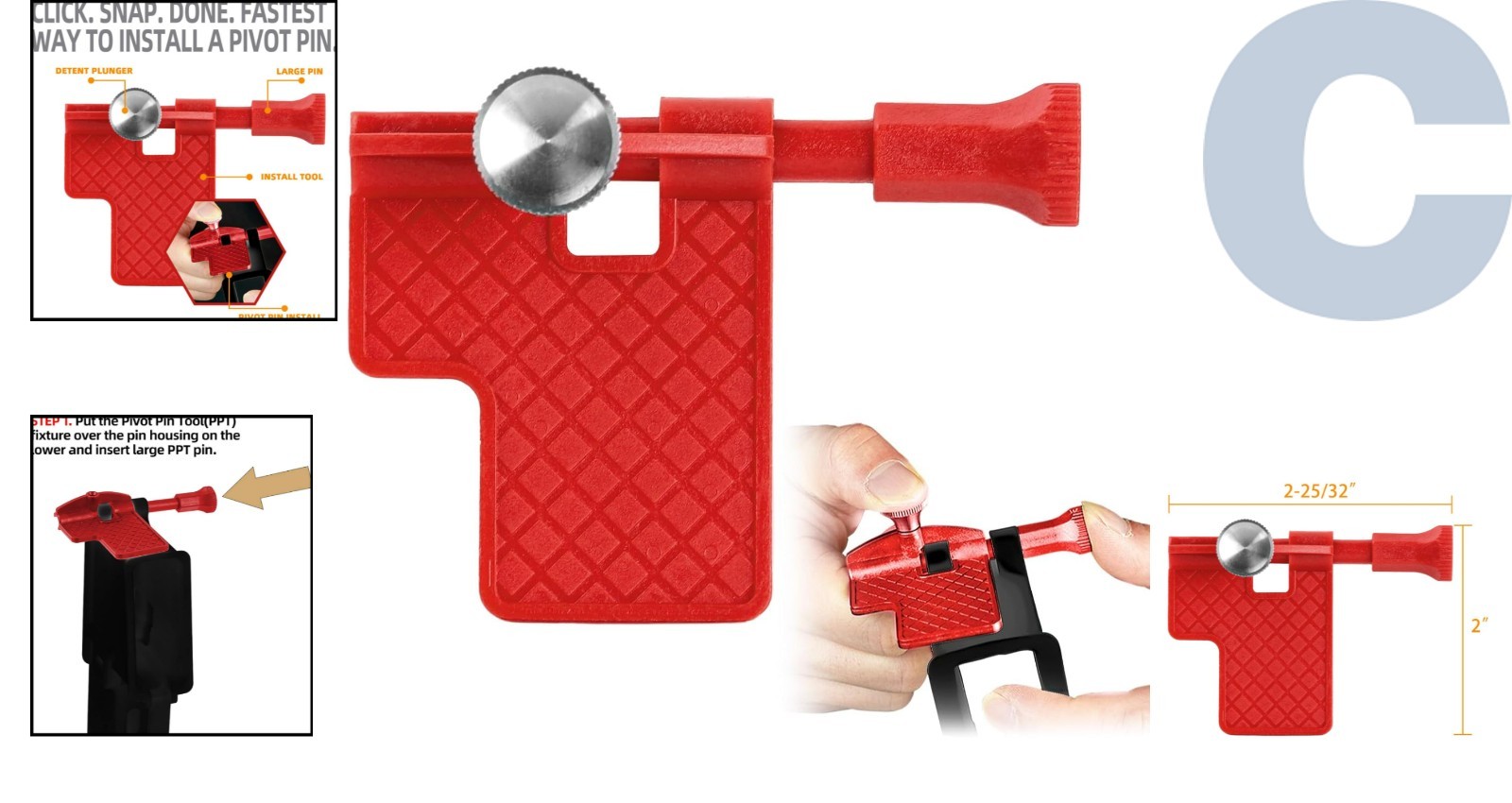Hand-Powered Pivot Pin Tool – Compact & Sturdy for Effortless Installation