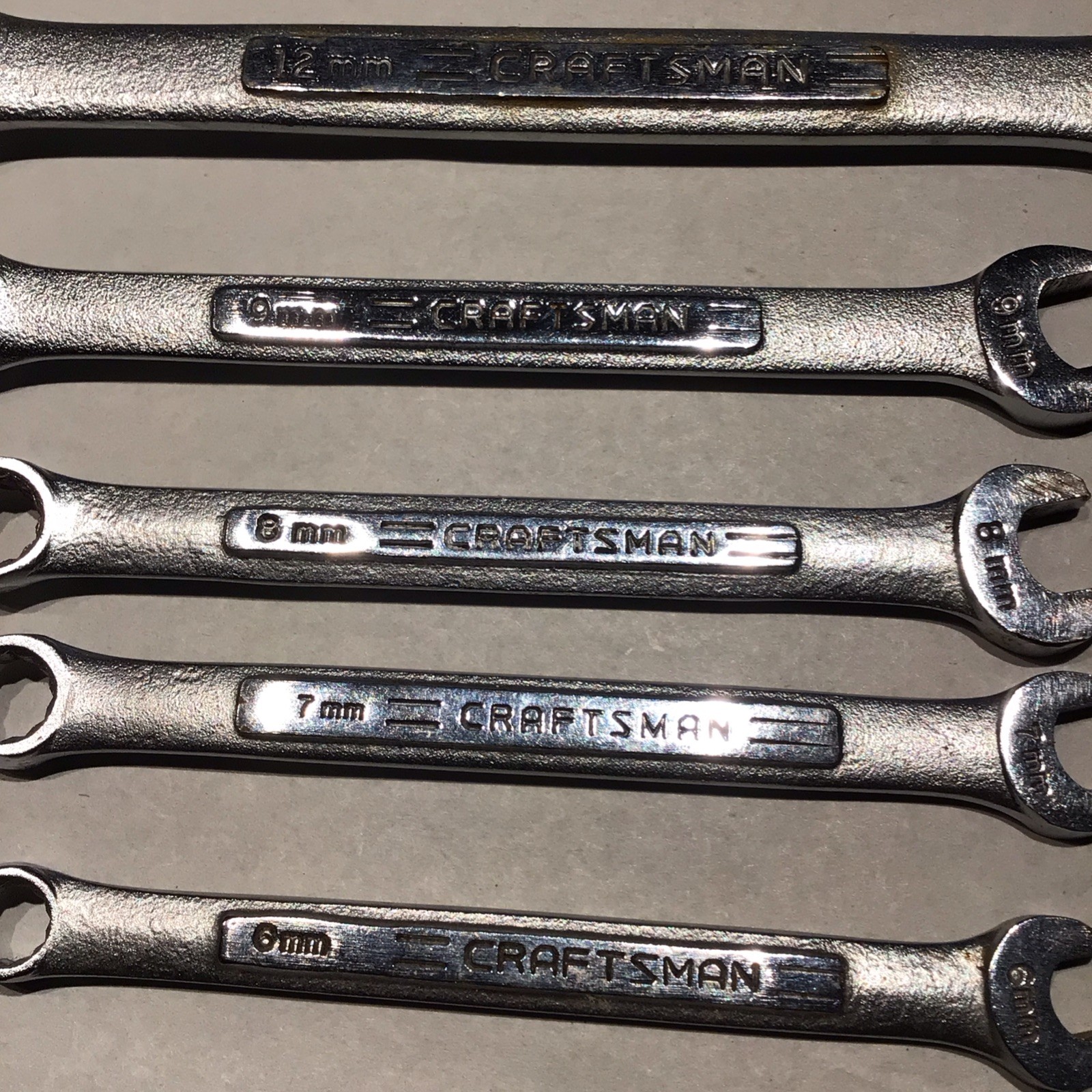 Vintage Craftsman 8 Pc Metric Wrenches 6-17 MM -vv- USA Mixed Lot Of 8
