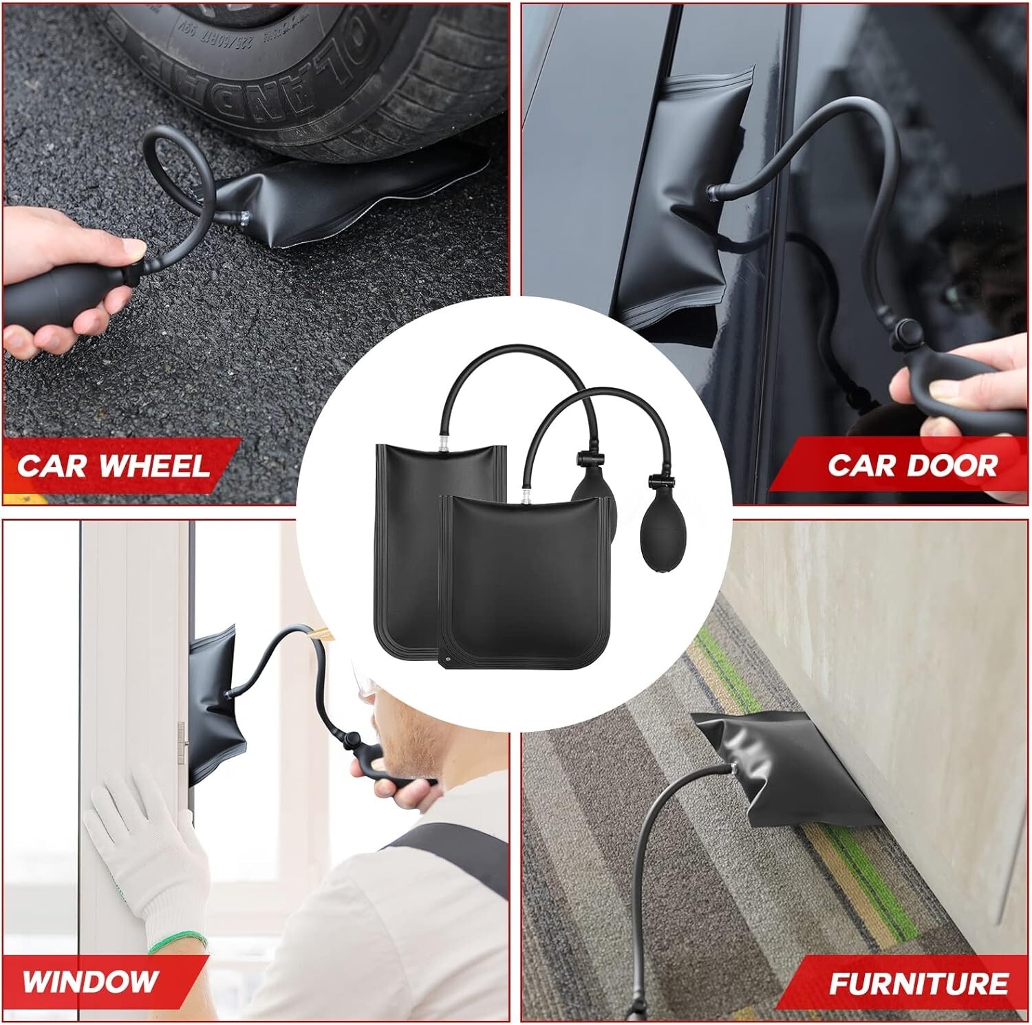 28pcs Auto Lockout Set Stainless 5th Wheel Pin Puller, 67-Inch Pull Hook, J Hook