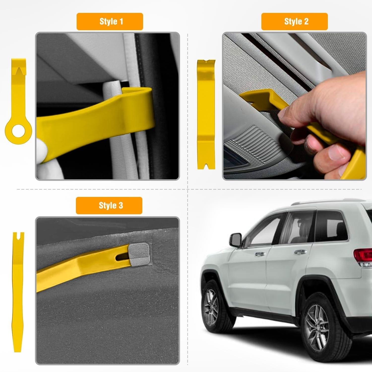 8PC Auto Trim Removal Tool Set – Scratch-Free & Ergonomic Design in Yellow
