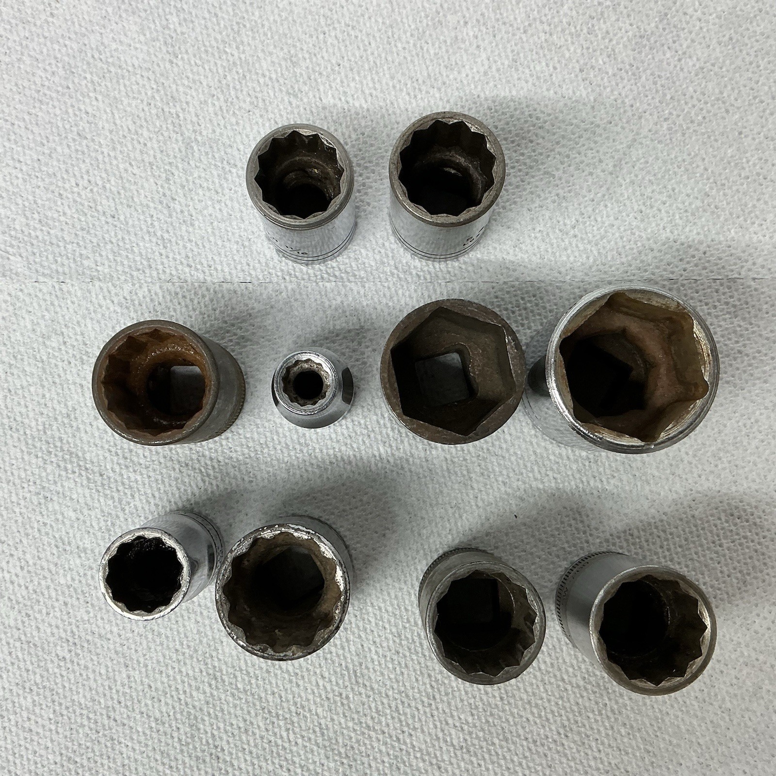Vtg Proto 1/2 Drive 5449 Ratchet w/Snap On Proto Sockets 11 Pieces