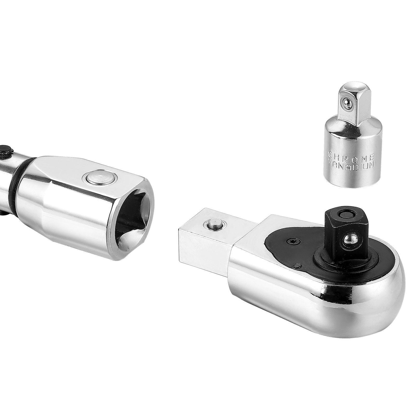 Click Torque Wrench w/ Interchangeable Heads 1/2, 20-160 lb-ft, ±2% Precision