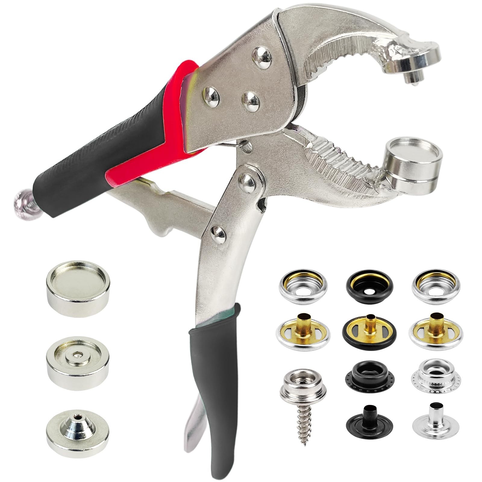 Heavy Duty Snap Tool Kit for Boat Covers – Setter Pliers & 60 Stainless Fastener
