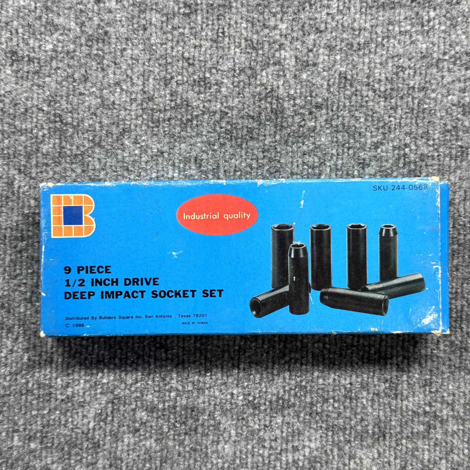 9-Piece 1/2″ Drive Deep Impact Socket Set Made In Taiwan Industrial Quality