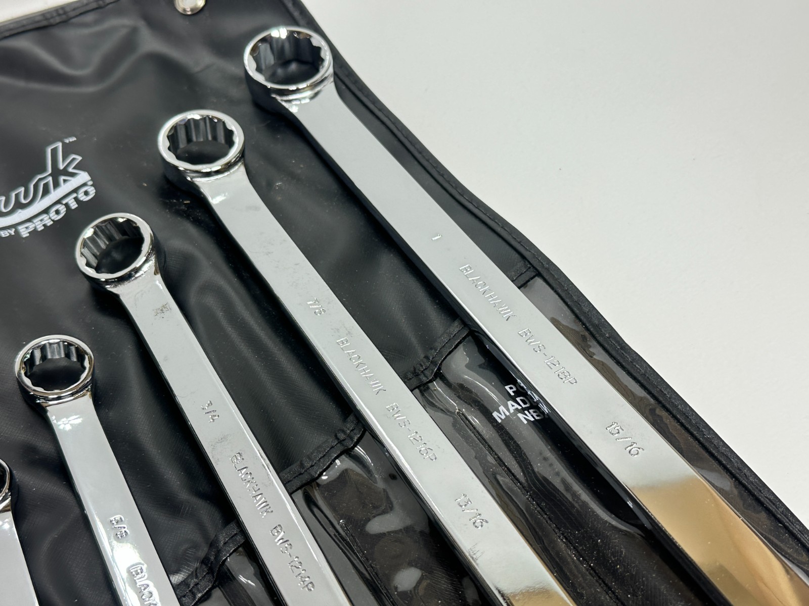 Blackhawk Tools USA 6pc SAE 5/16-1” BWS LONG Polished Double Box End Wrench Set