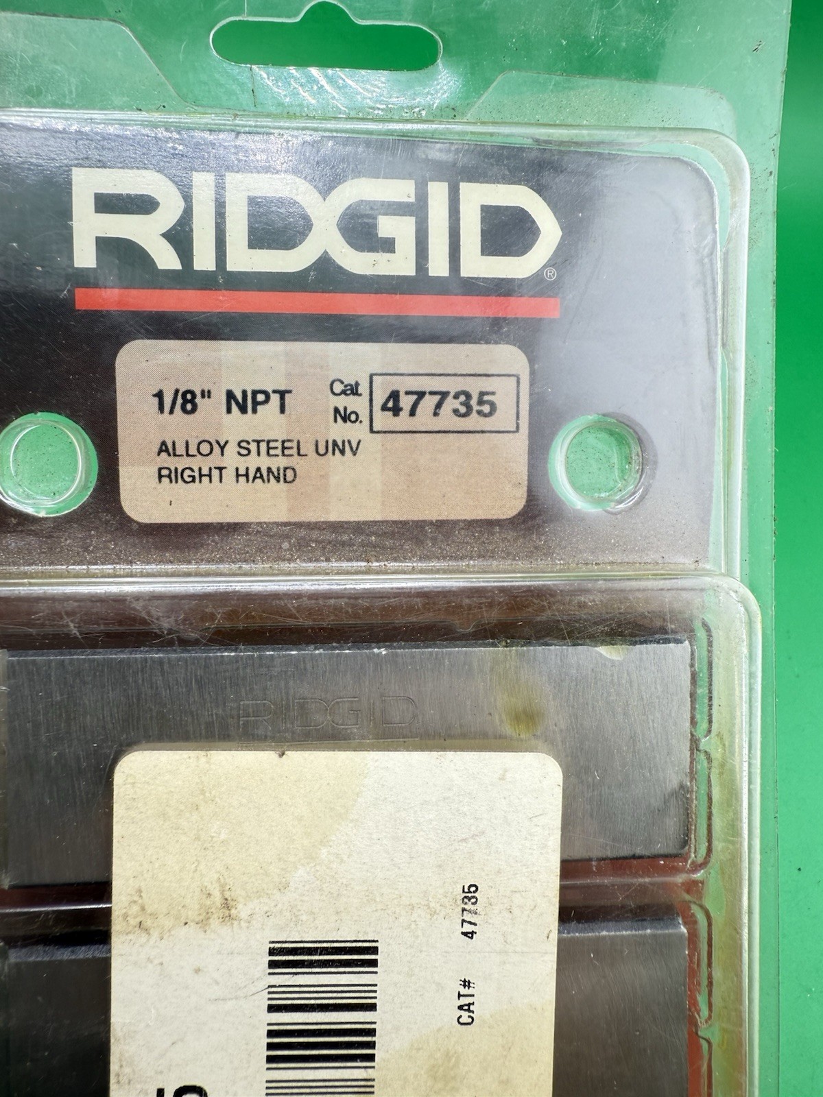 NEW Ridgid 47735 Universal Alloy-Steel Dies RH 1/8″ NPT Excellent Condition