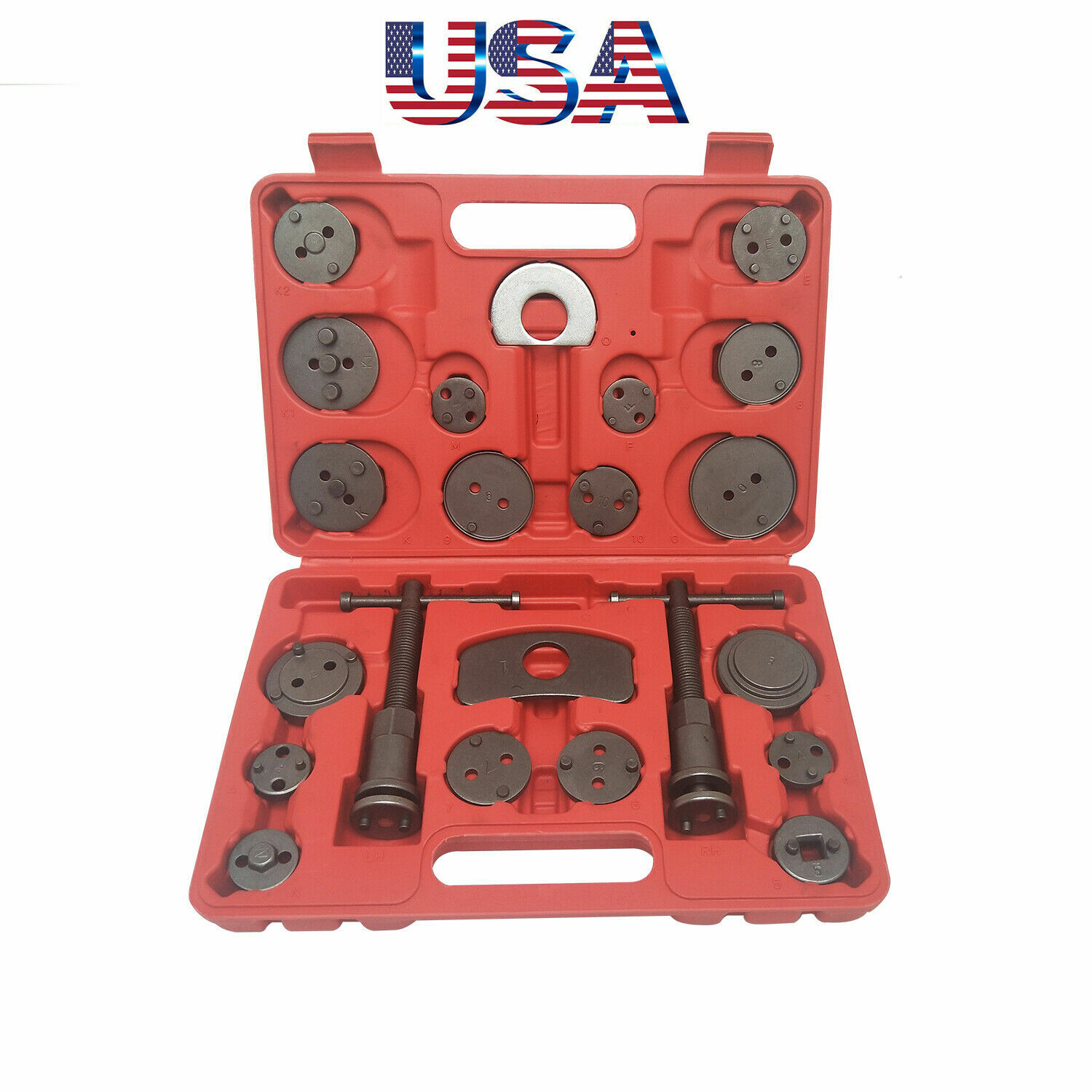 Universal 22Pcs Brake Piston Rewind Tool Brake Caliper Wind Back Tool Kit