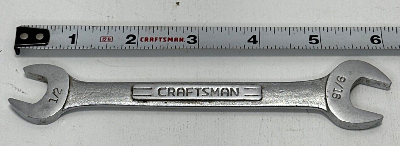 Craftsman -VV- Series 44579 1/2″-9/16″ in Double Open End Wrench USA EUC