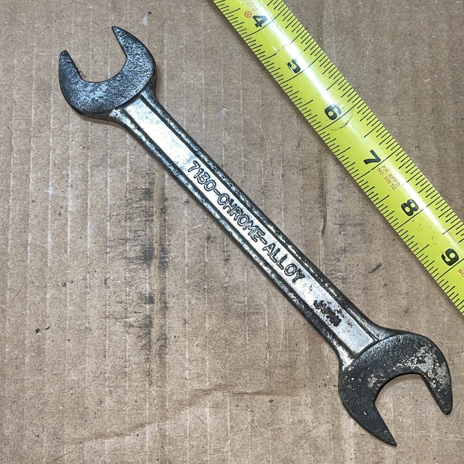 ASH (Asahi Metal Industries) Japan 7130 SAE 13/16 X 7/8 Open End Wrench Vintage