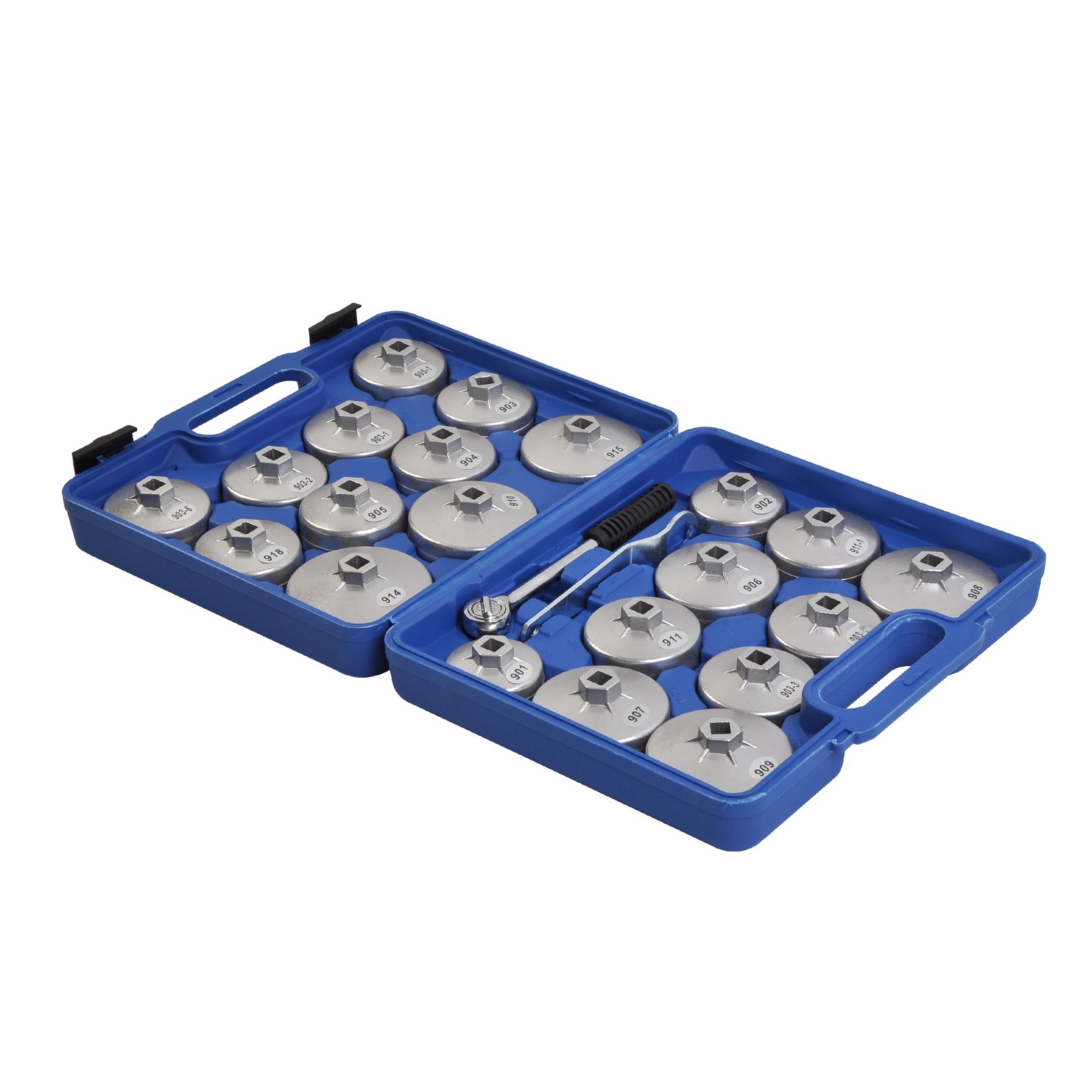 23PC Aluminum Alloy Cup Type Oil Filter Cap Wrench Set Socket Removel US SHIP