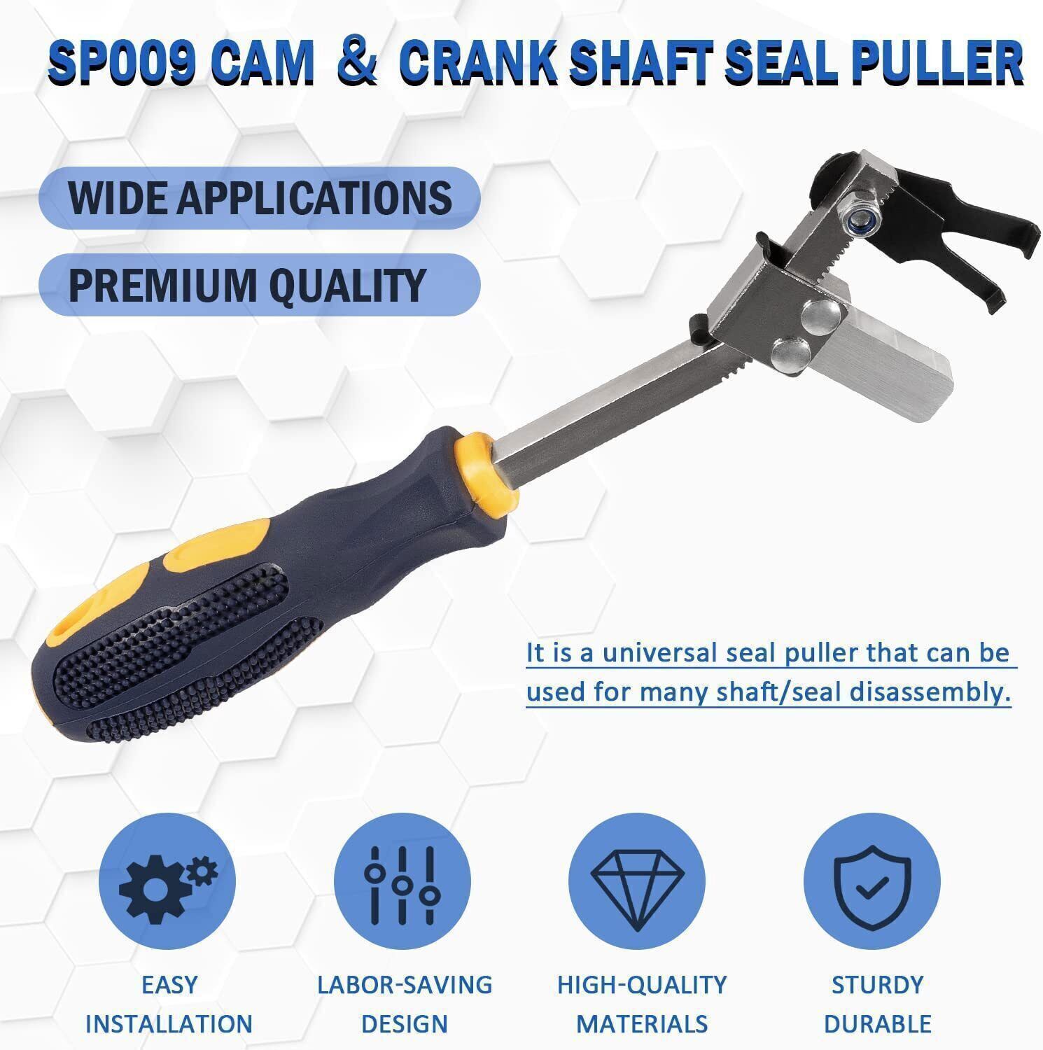 Shaft Type Seal Puller W/ Spare Hook Crankshaft Camshaft Remover Auto Tool 58430
