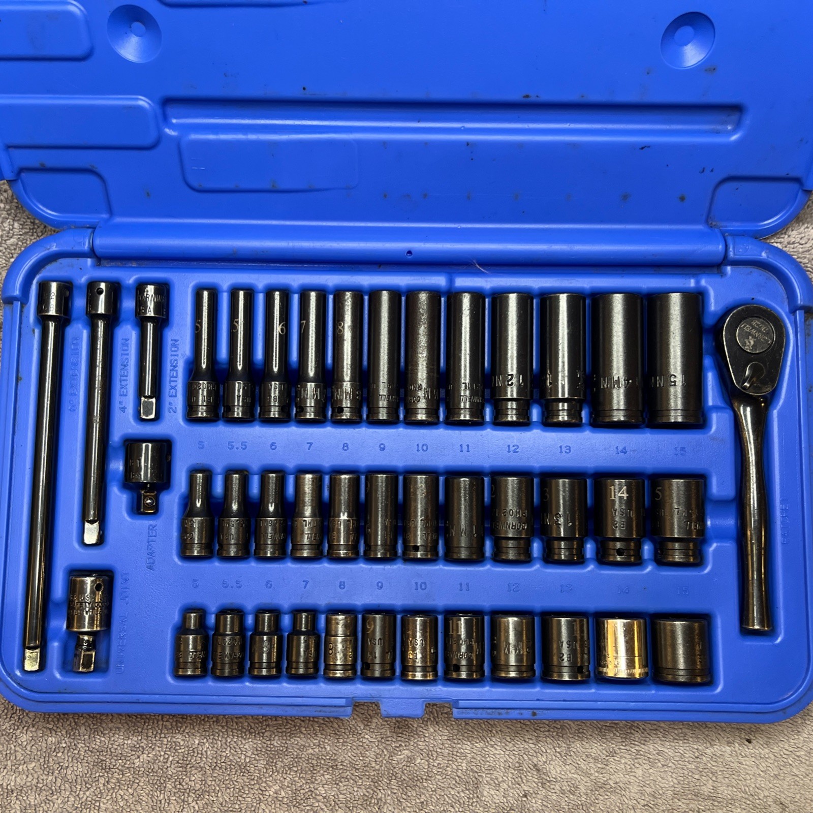 Nice Cornwell TSIMO42SS 42 Piece 1/4″ Drive METRIC Socket Set 5mm – 15mm (read)