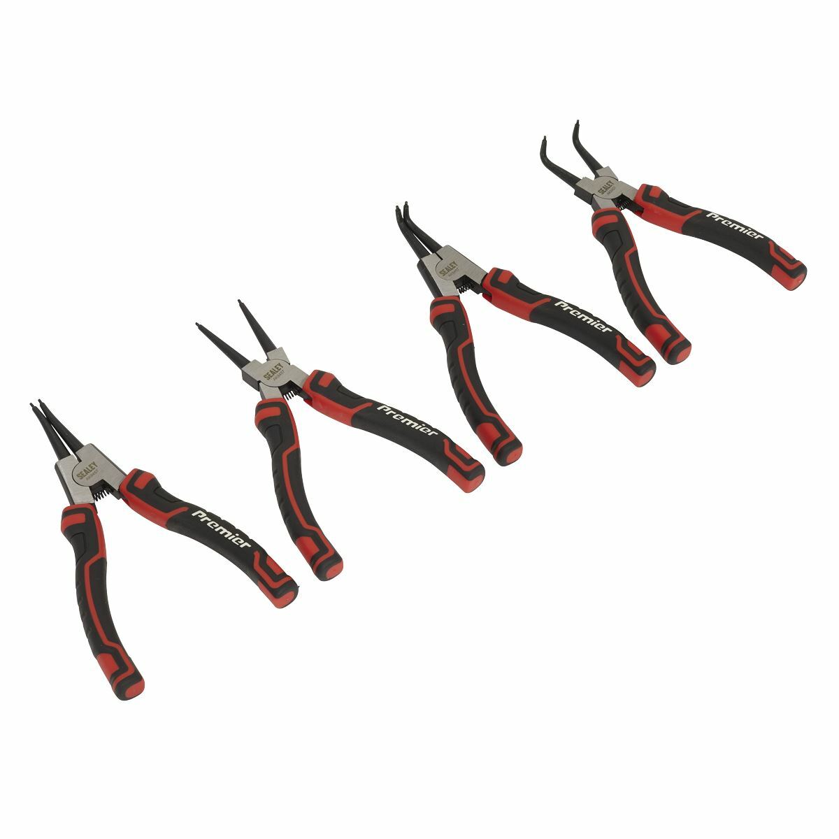 Sealey Circlip Pliers Set 180mm 4pc Internal External Snap Ring Plier Premier