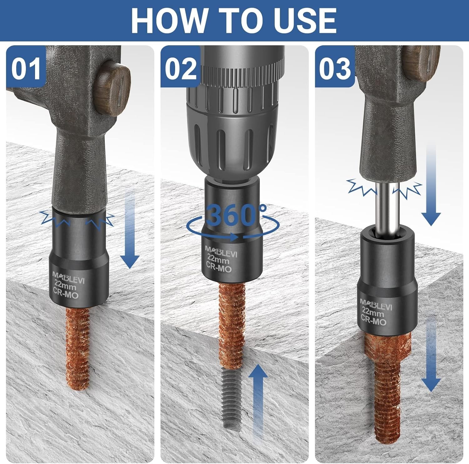 Lug Nut Removal Tool,13 PCS Bolt Extractor, 1/2 Inch Drive Lug Nut Extractor Set