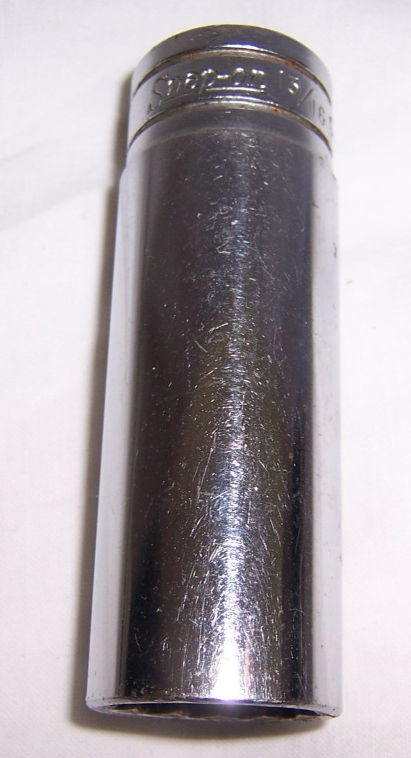 Vintage Snap On Underlined Logo Deep 13/16″ Socket 12 Point 1/2″ Drive S-261 USA