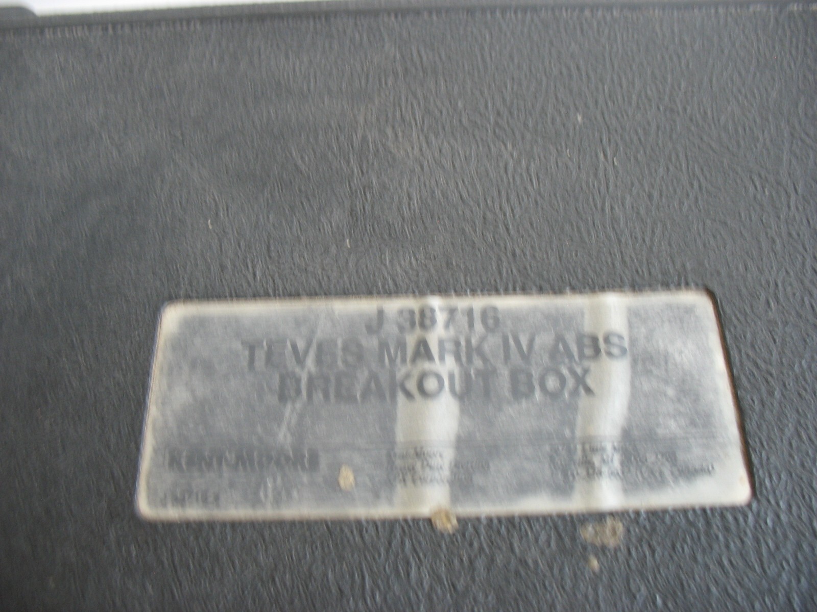 Used Untested Kent-Moore Teves Mark IV ABS Breakout Box J 38716
