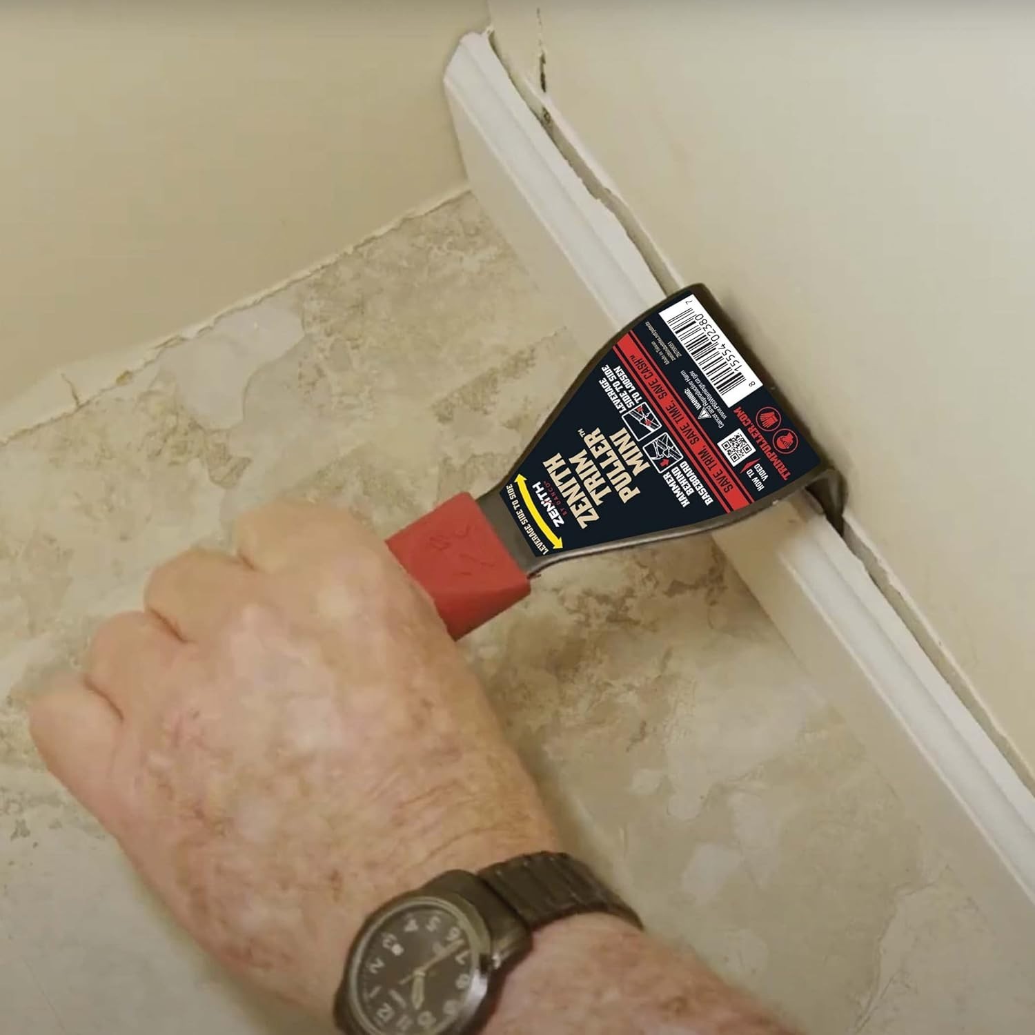 Zenith Trim Puller Mini ZN700051 Compact Pry Bar for Baseboards, Trim Molding