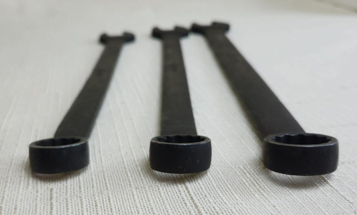 Snap-on OEXL Long Combination Wrench Set 5/8 11/16 3/4 Black Industrial Finish