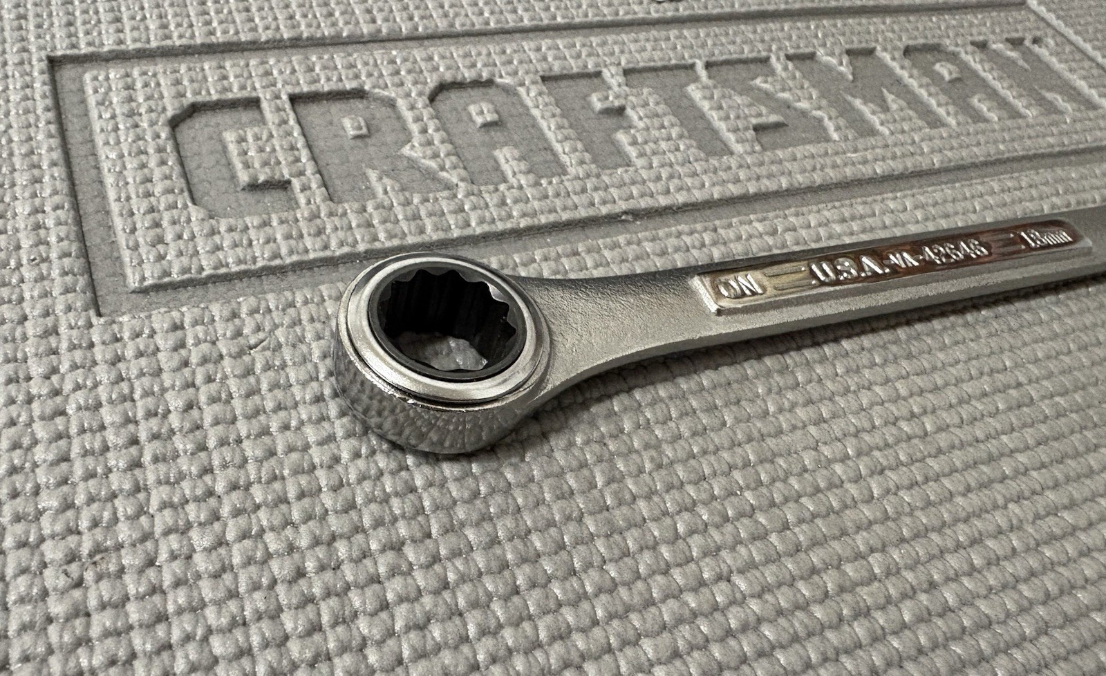 NOS Sears Craftsman 18mm Heavy Duty Ratcheting Wrench 42646 VA USA Brand New!