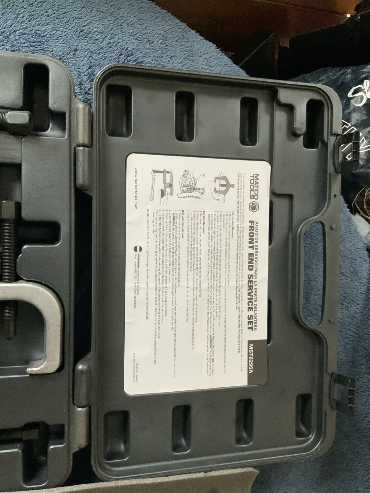 Matco Mst6295a, Front End Service Set….good Shape….