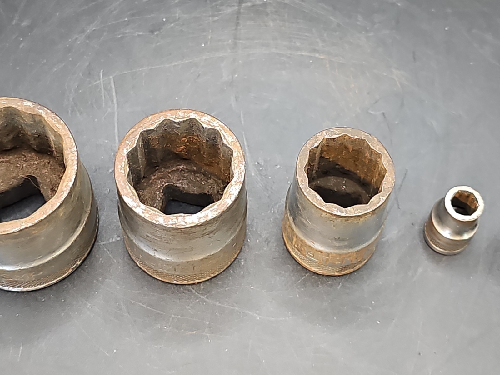 Craftsman BE 1/2 drive sockets 3/8 swivel etc 6 pieces