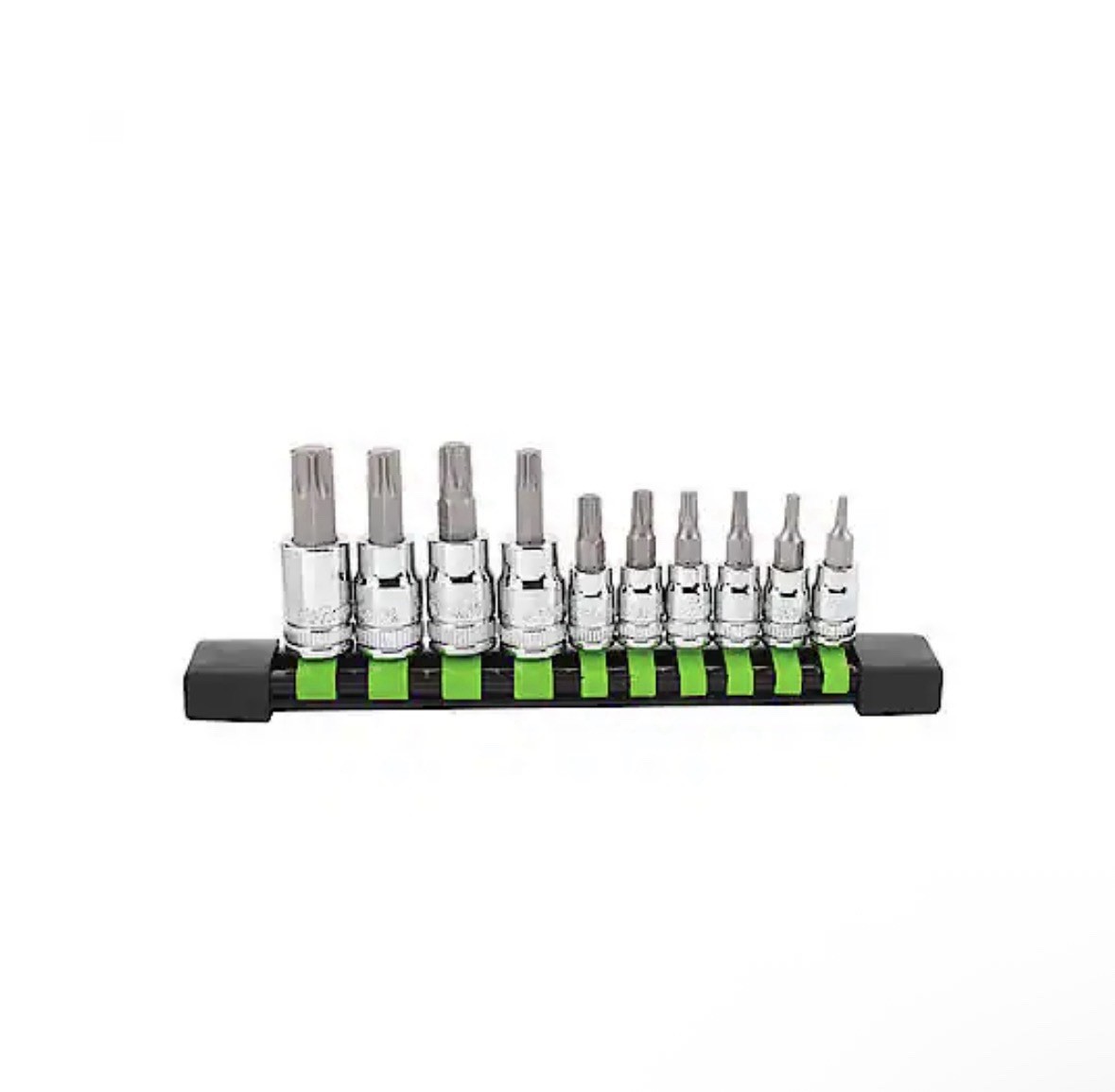 DieHard 1/4″ & 3/8″ Drive Star Torx Bit Socket Set, 10-Piece DHP55283