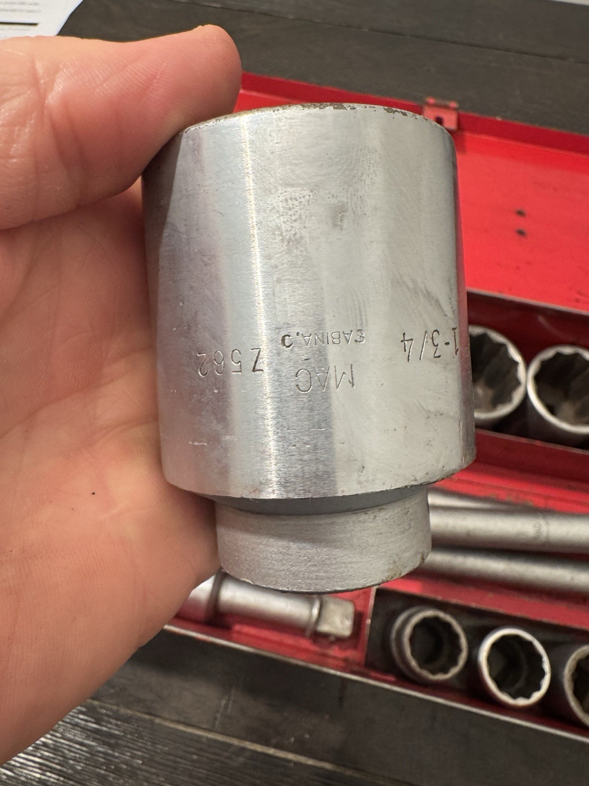 Mac 22pc 3/4″ Drive Socket 15/16″ 2″ 12Pt Service Set Metal Tool Box 3/4inch Dr